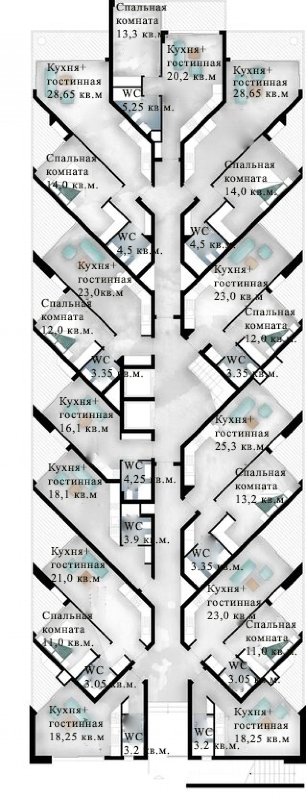 Апартаменты 2+1 ID 039202
