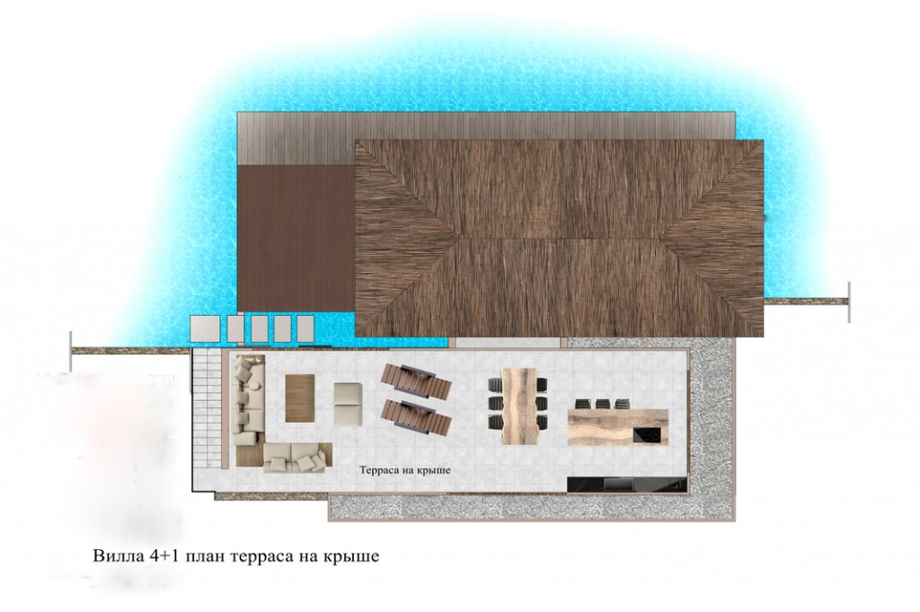 Вилла 4+1 ID 064107 с бассейном