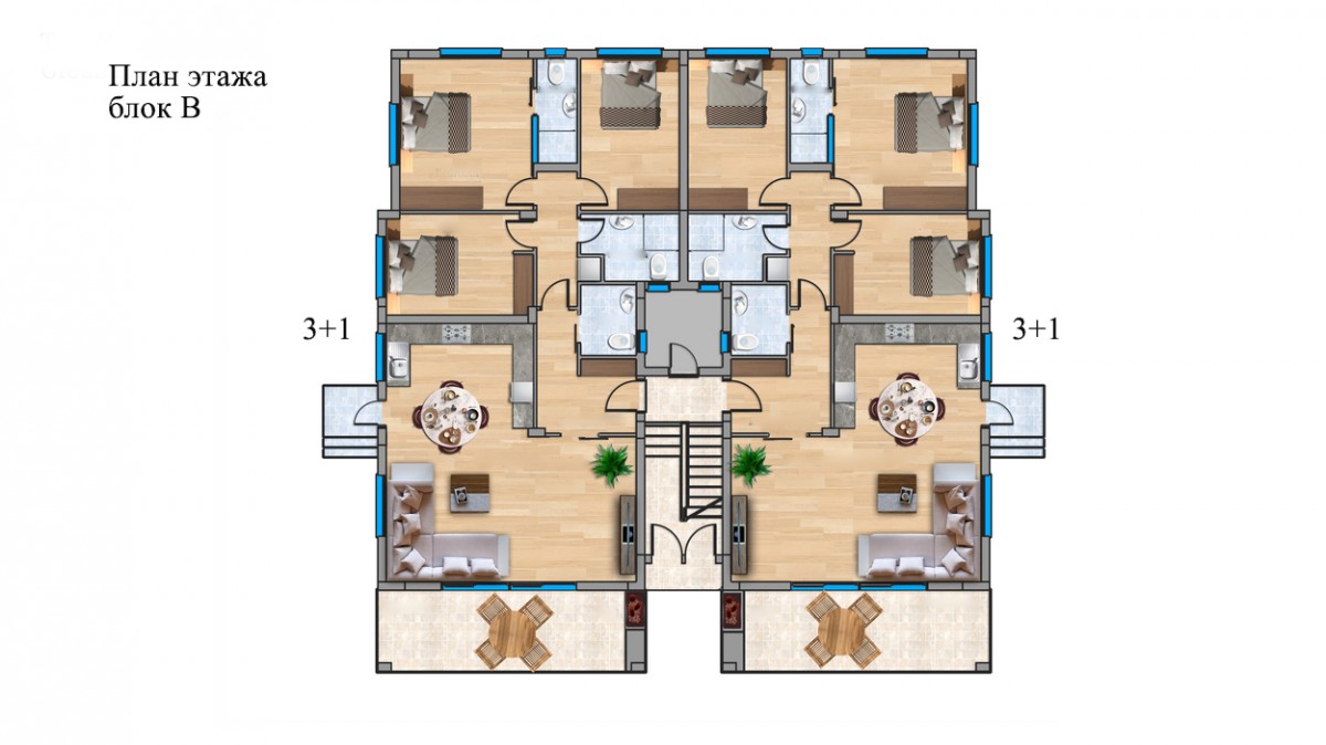 Апартаменты 3+1 ID 126003